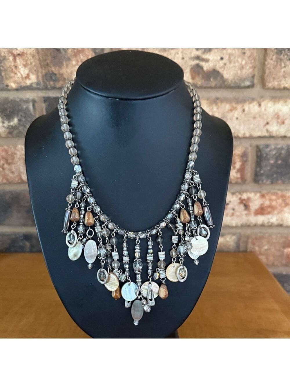 Chico’s Beaded Cascading Bib necklace